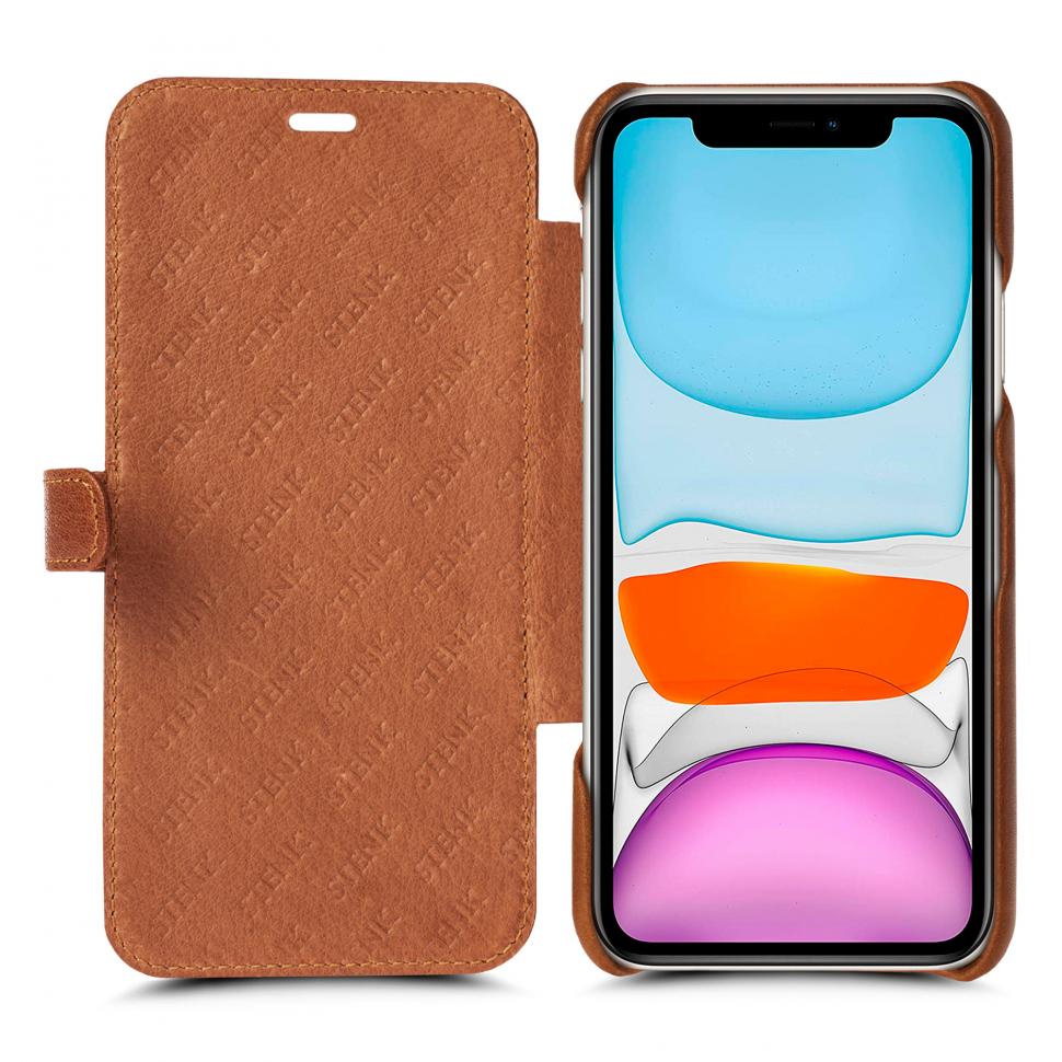Чехол книжка Stenk Premium для Apple iPhone 11 Коричневый Texas (64825)