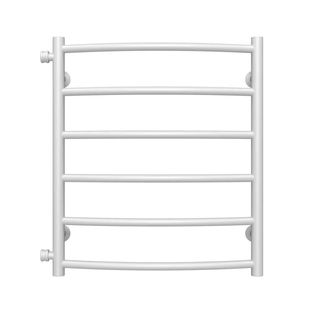 Полотенцесушитель водяной Deffi Классик П6 боковое левое подключение нержавеющая сталь 500х600 мм Белый (C.DK.60.50.6.WB)