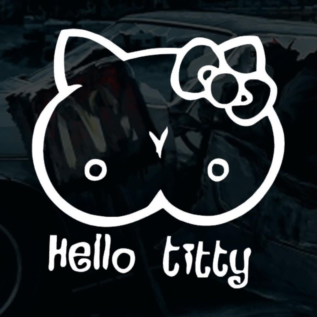 Наклейка автомобильная с надписью "Hello TITI" и монтажная пленка 17х18 см (2103704671)