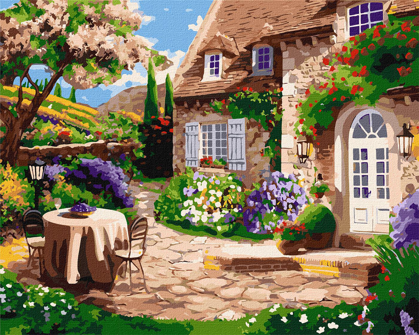 Картина за номерами Ідейка Затишний дворик 40x50 см (Id-KHO2505)