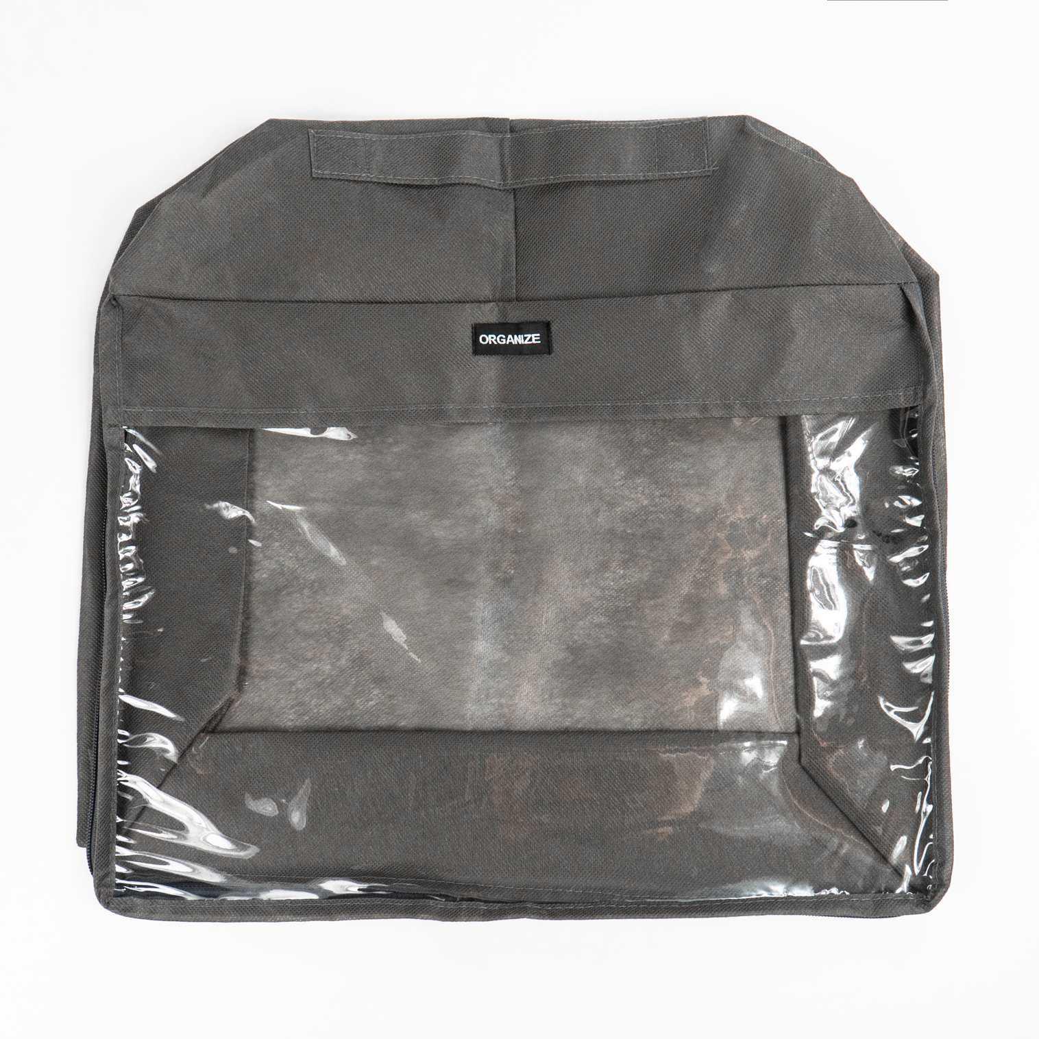 Сумка дорожная P001 с ручкой и прозрачной вставкой 40x31x15 см Серый (P001-grey)