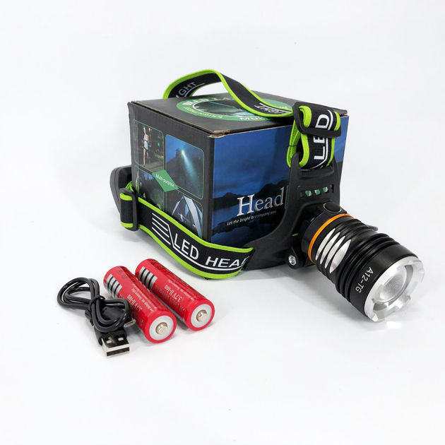 Ліхтар налобний PLD-A12-TG 2x18650 з USB зарядкою (ML-05145) - фото 5 Ліхтар налобний PLD-A12-TG 2x18650 з USB зарядкою (ML-05145) - фото 5