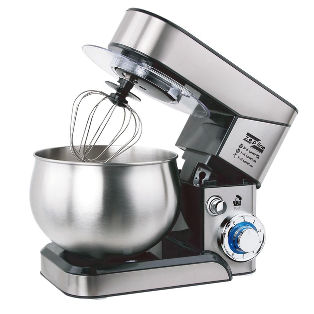 Міксер ZepLine ZP-105 з чашею 6 л з нержавіючої сталі 3500 Вт Срібний (ML-04205)