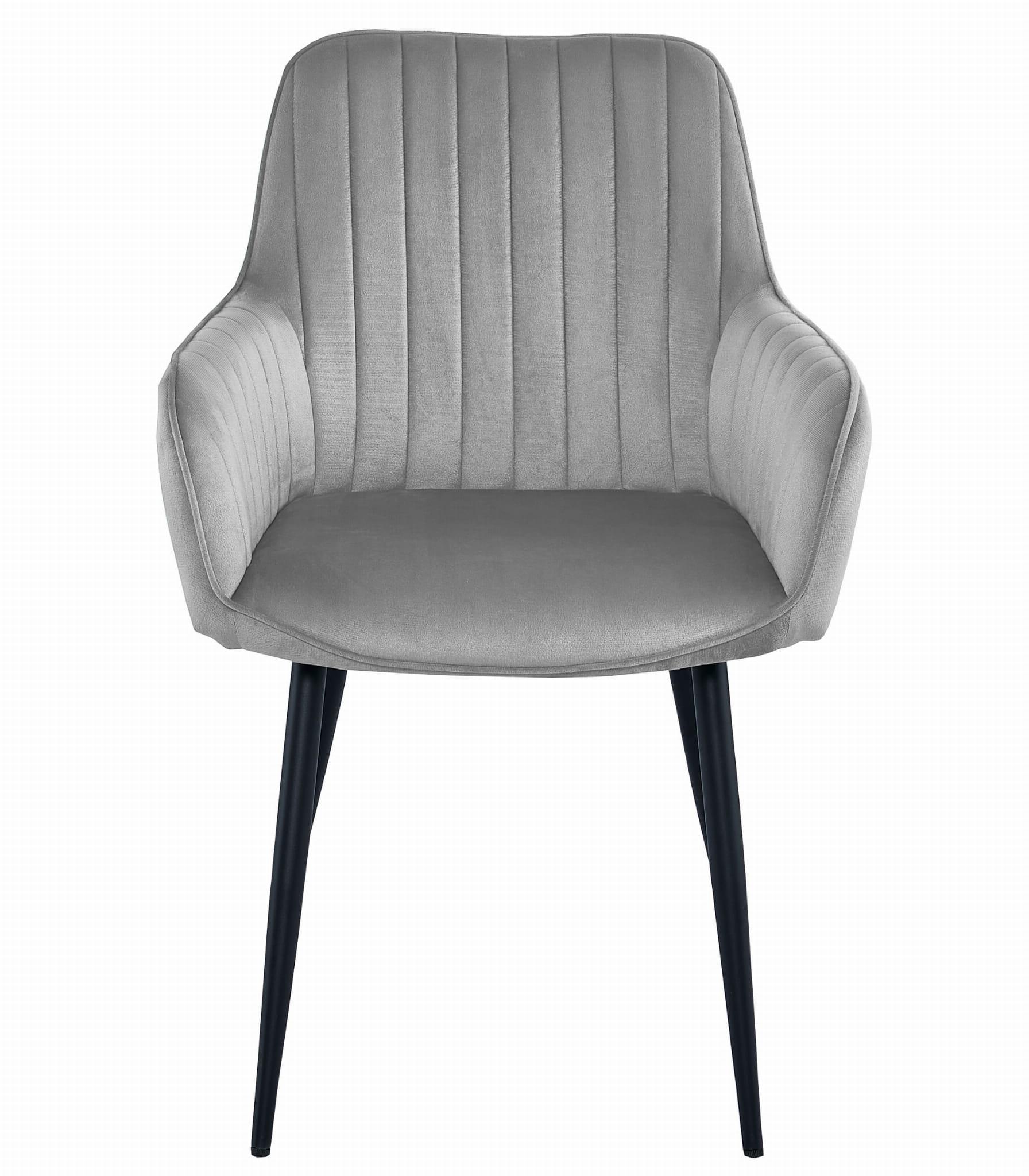 Комплект стульев Homart 2 шт. DC-111 велюр Серый (9884) - фото 2 Комплект стульев Homart 2 шт. DC-111 велюр Серый (9884) - фото 2
