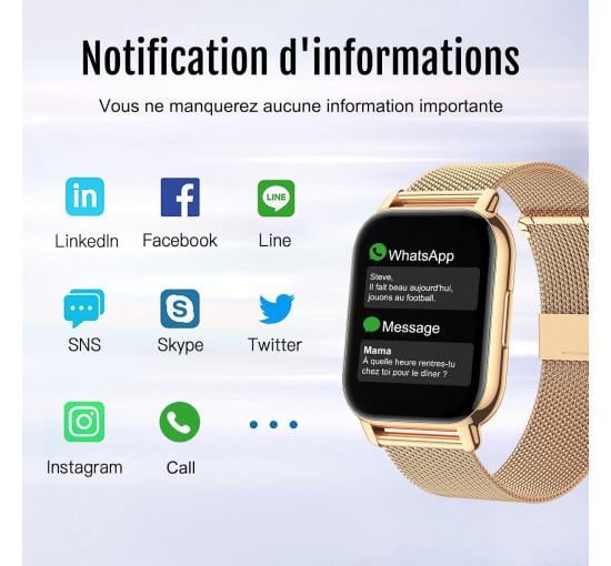 Смарт-часы Lige Celestia с тонометром и двумя ремешками - фото 6