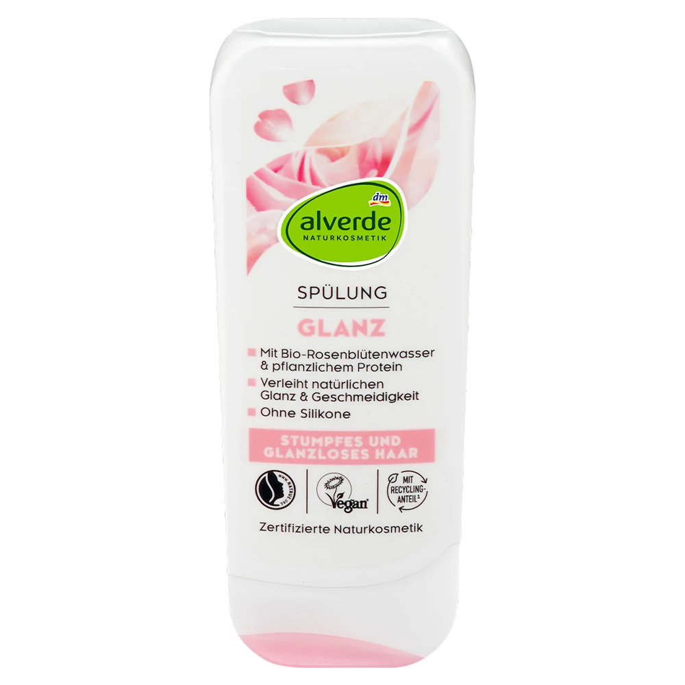 Кондиционер Alverde Naturkosmetik Glanz для блеска волос с органической розой 200 мл