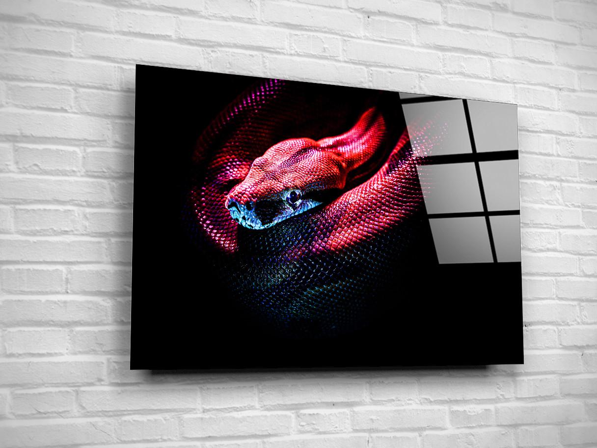 Картина на стекле NovellaPrint Сияющая змея в темноте 60х40 см (134.1)