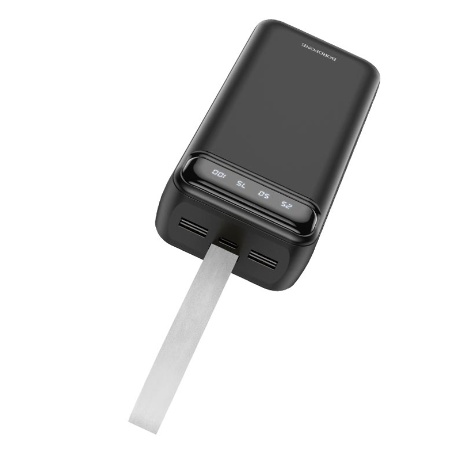 Повербанк Borofone BJ14B Freeway 2USB/Type-C, 2.1A с фонарем 30000 mAh Черный - фото 4