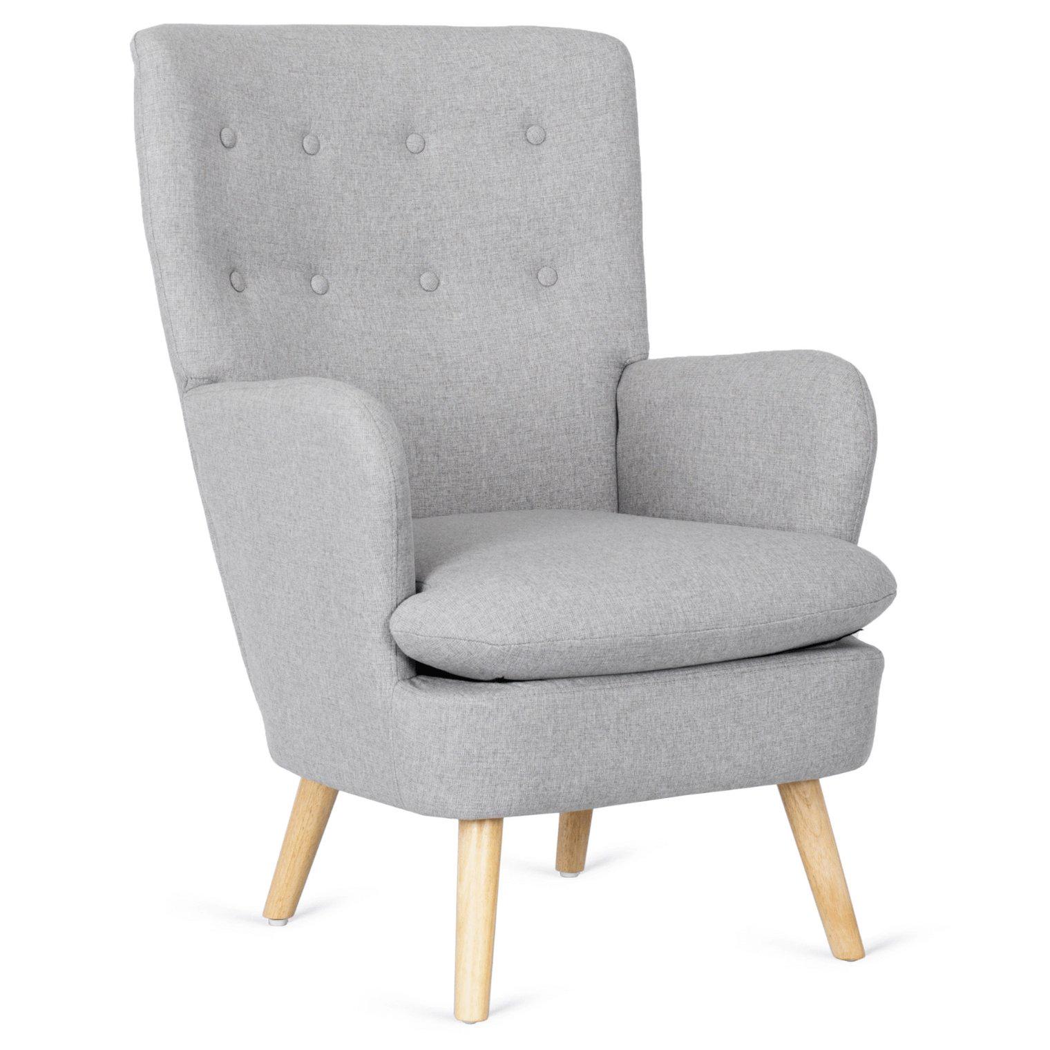 Кресло мягкое Mebel Elite SANTOS 2 Серый (ME.SANTOS2/P/DK/T/FW)