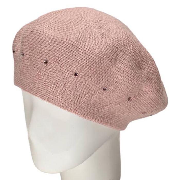 Берет женский Lirus Кира двойной шерстяной Розовый (111523)