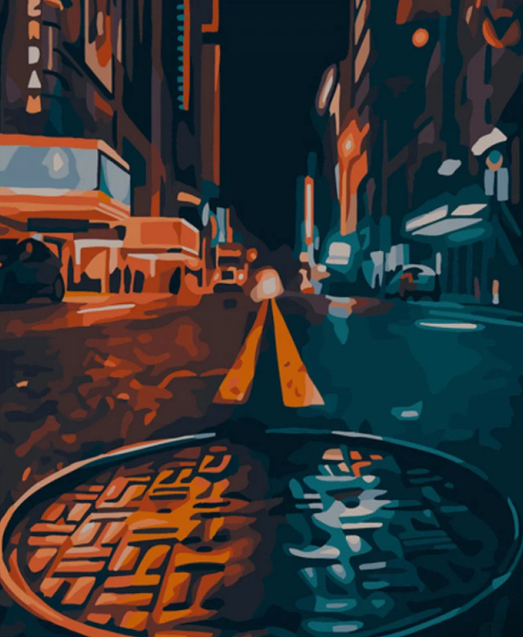 Картина по номерам Strateg Улицы Нью-Йорка 40x50 см (GS806)