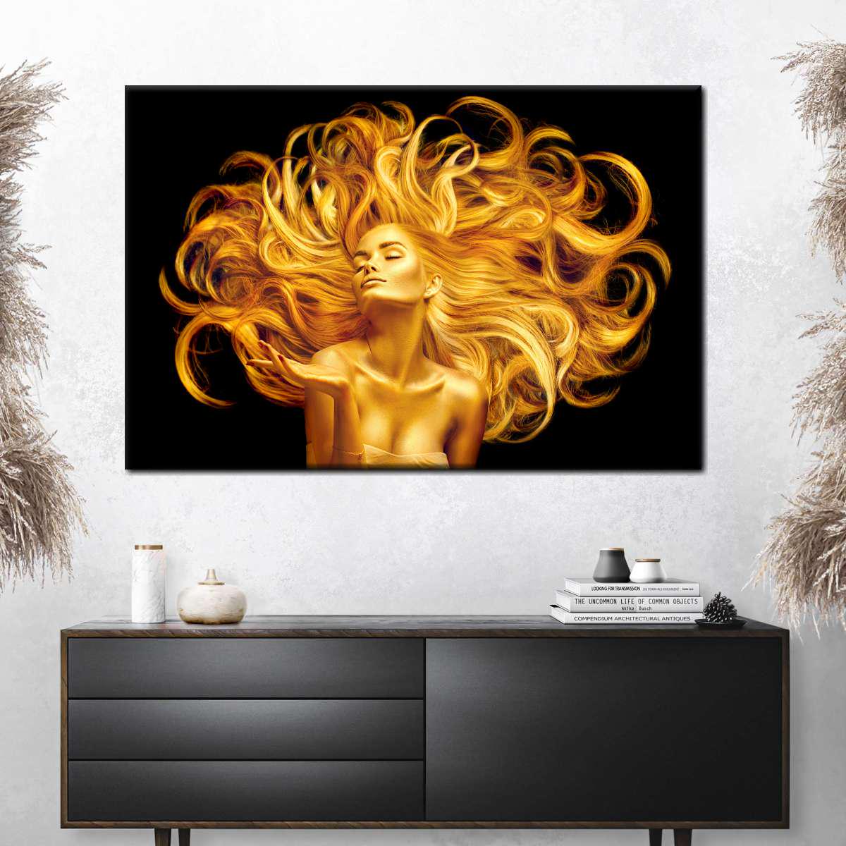 Картина KIL Art Золотые локоны 81x54 см (44)