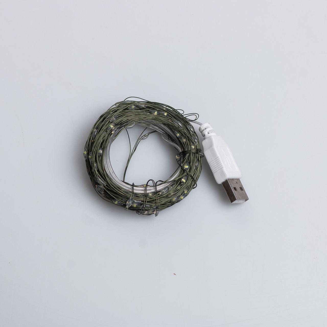 Гирлянда Роса нить 200 LED от USB зеленая 20 м Белый (USB200L20MGW) - фото 2 Гирлянда Роса нить 200 LED от USB зеленая 20 м Белый (USB200L20MGW) - фото 2