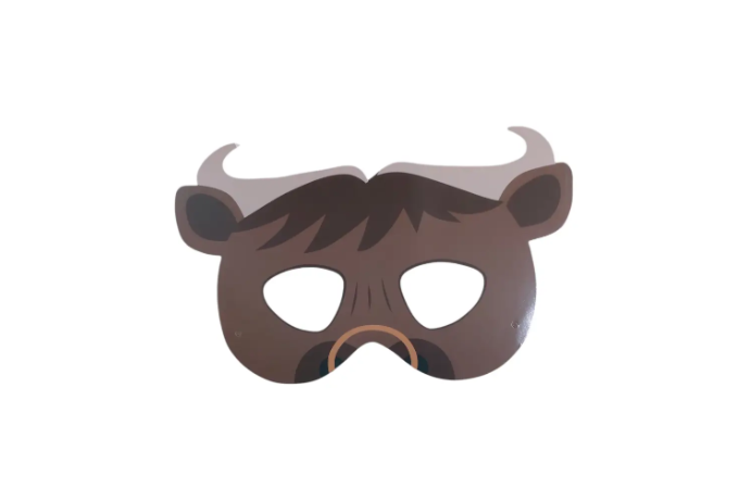 Маска детская Бычок картон One size Коричневый (140512)