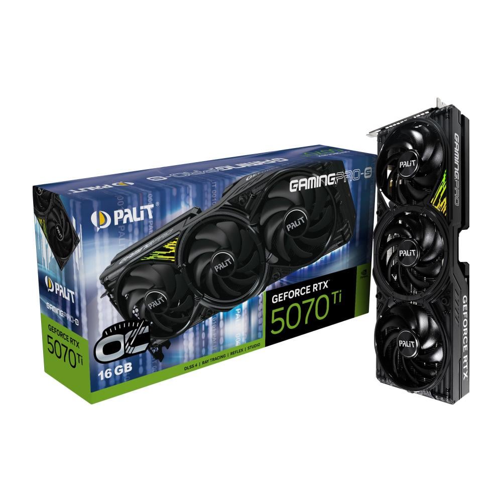 Видеокарта Palit NVIDIA GeForce RTX 5070 Ti GAMINGPRO-S OC 16 Гб 28000 MHz Black (NE7507TS19T2-GB2031U) - фото 5 Видеокарта Palit NVIDIA GeForce RTX 5070 Ti GAMINGPRO-S OC 16 Гб 28000 MHz Black (NE7507TS19T2-GB2031U) - фото 5