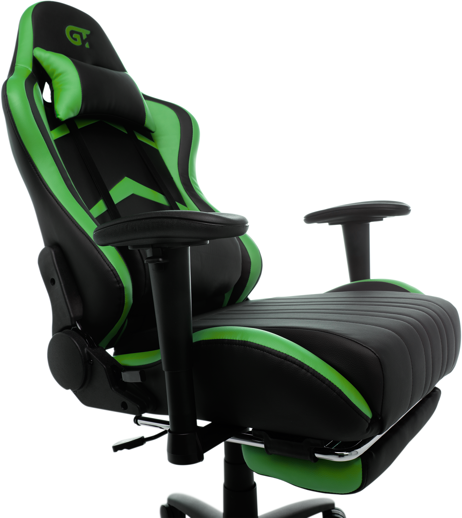 Кресло геймерское GT Racer X-2534-F Black/Green - фото 9