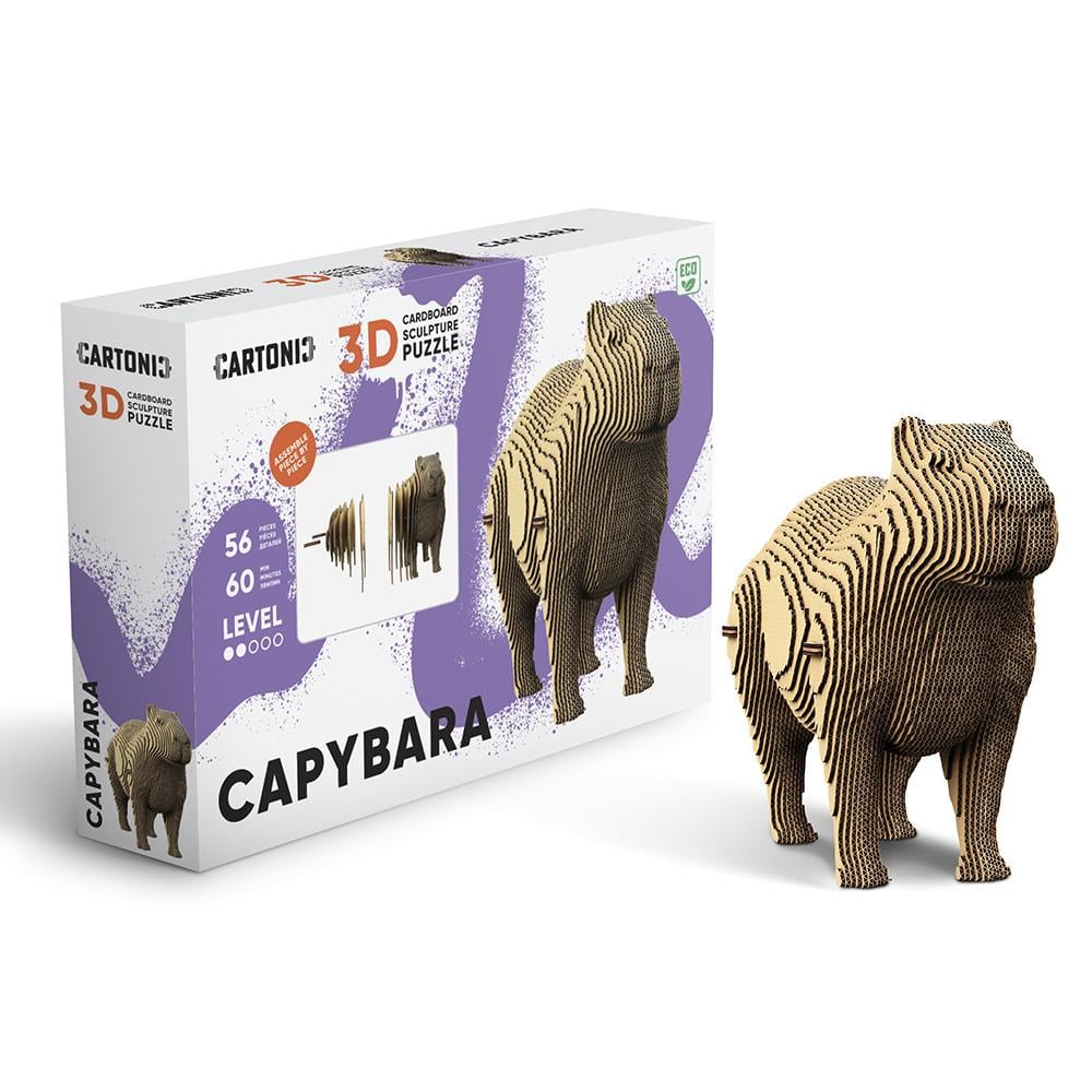 Пазл-конструктор 3D картонный Cartonic 3D Puzzle CAPYBARA Капибара (33394523)