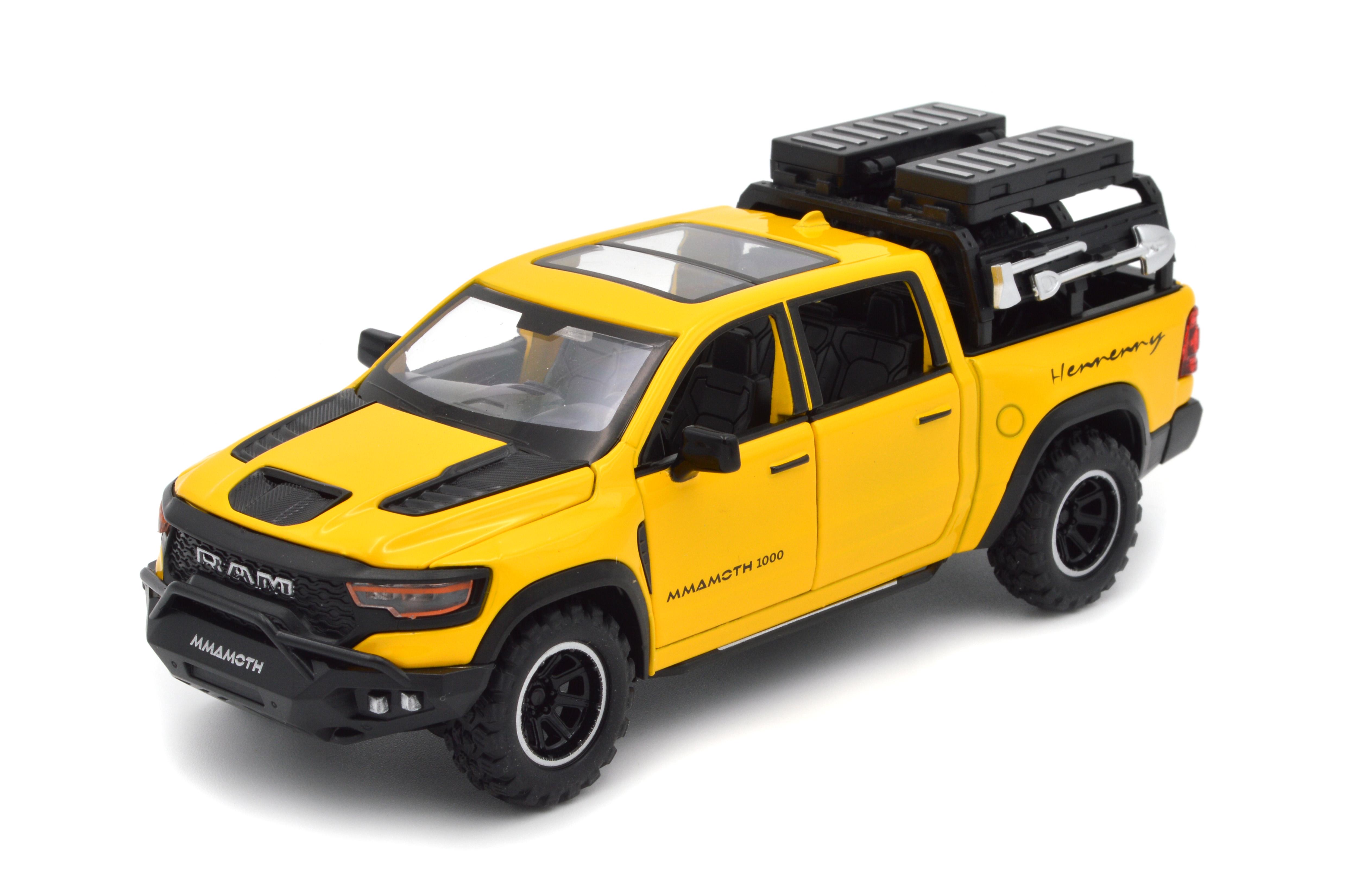 Модель металева Dodge RAM 1000 Mammoth світло/звук/інерція/відкриваються всі двері (13047Y)