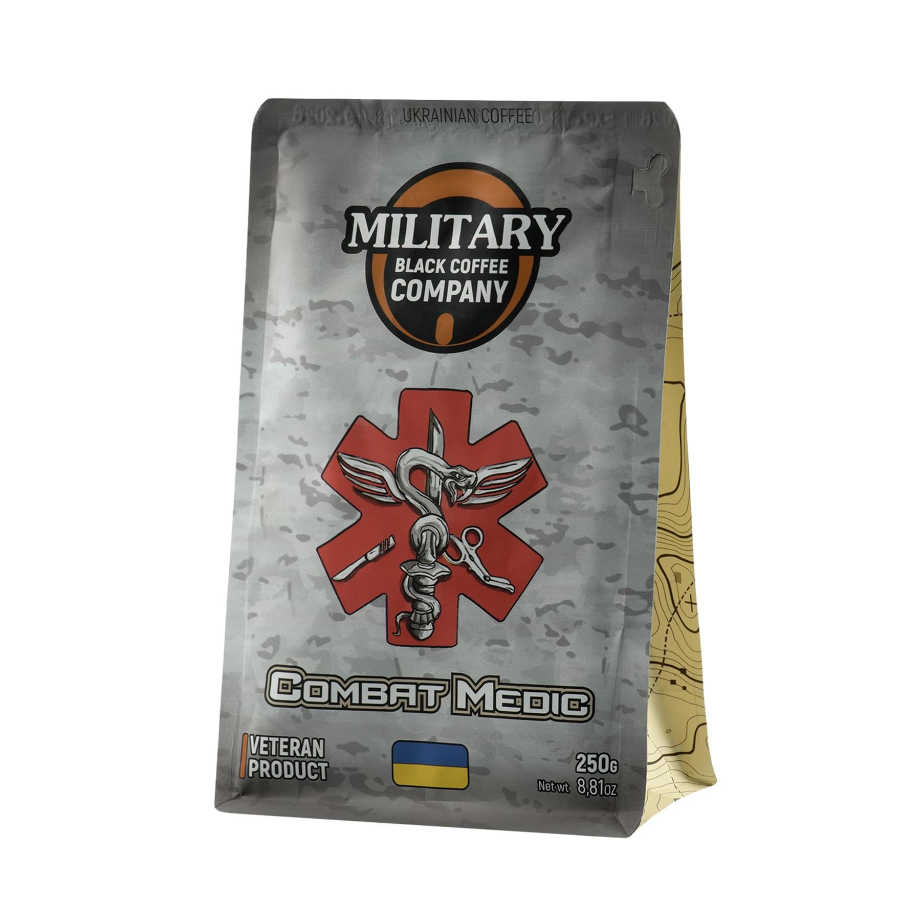 Кава MILITARY BLACK COFFEE COMPANY зерно Combat Medic-Бразилія сантос Арабіка