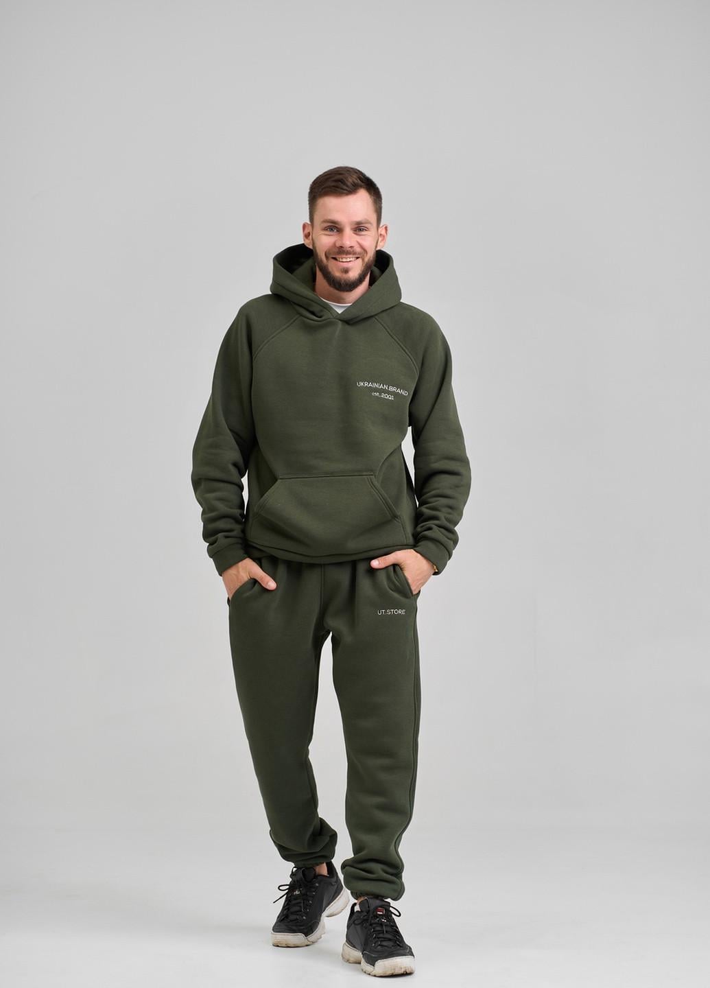 Спортивный костюм мужской UT на флисе XL Хаки (SKM03 хаки XL)