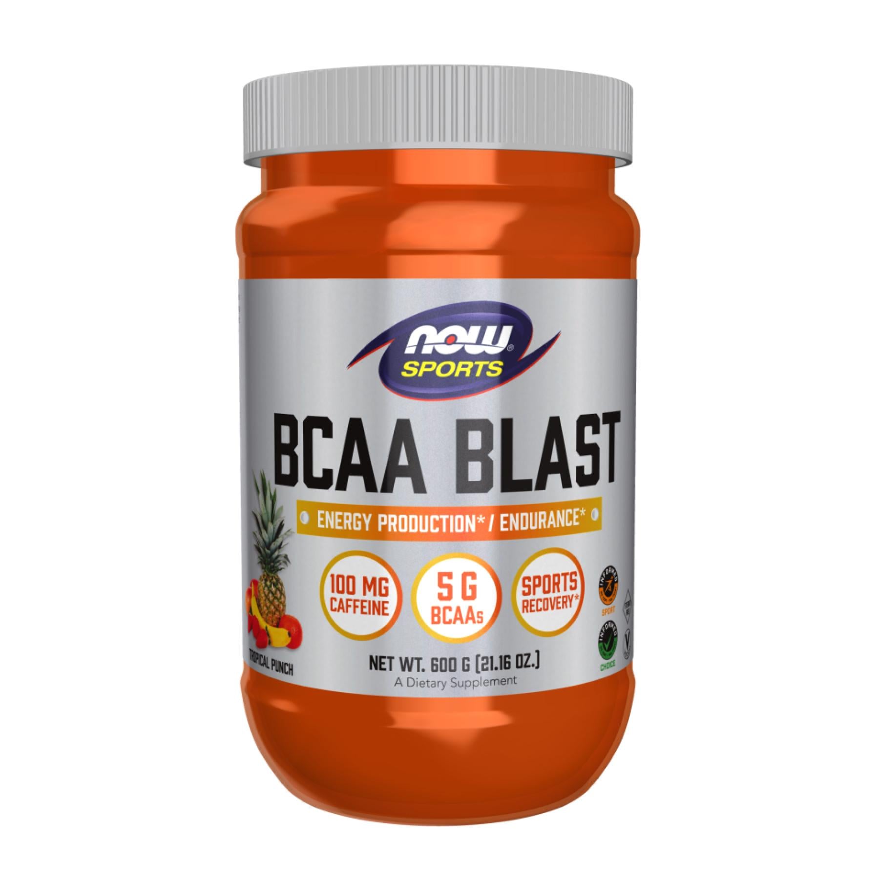 Амінокислоти Now Foods BCAA Blast Powder 600 г Tropical Punch (29663)
