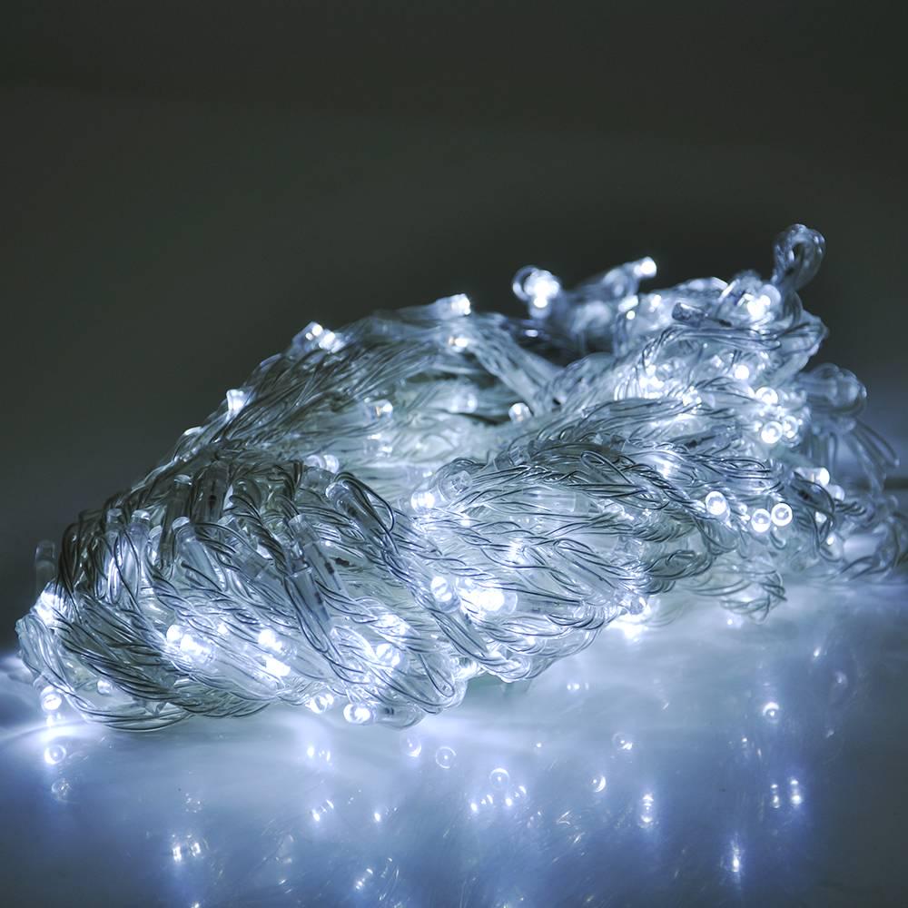 Гірлянда 500 LED Водоспад 8 режимів 3х2 м прозора ізоляція White