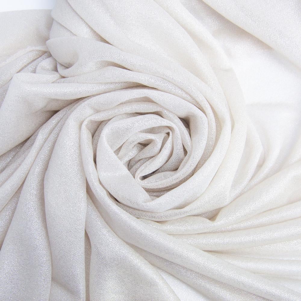 Тканина трикотаж Феєрія металлік креп 100 гр/м2 150 см Крем (25908)