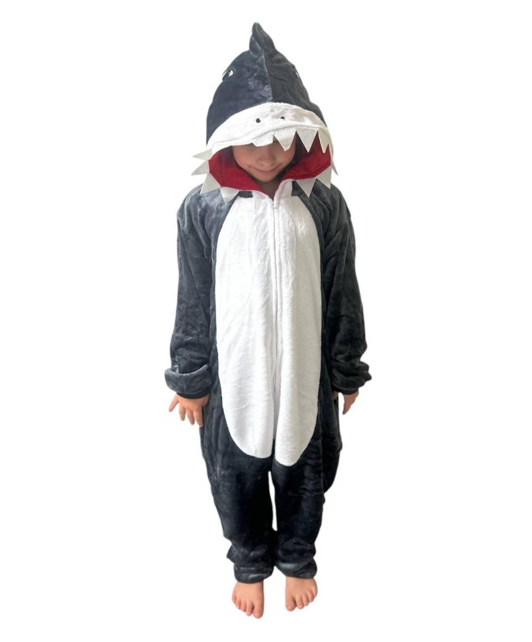 Кигуруми взрослый Акула L Серый