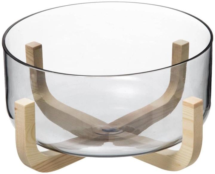 Салатник стекло на бамбуковой подставке Glassary 2,5 л (R37343)