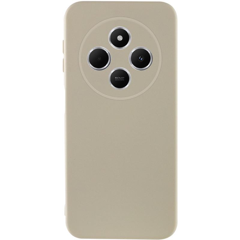 Противоударный Чехол TPU GETMAN Liquid Silk Full Camera для Xiaomi Redmi 14C / Poco C75 Песочный/Sand