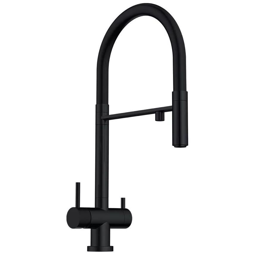 Смеситель для кухни Wezer TOP4-01-BLACK на две воды Черный (163094)