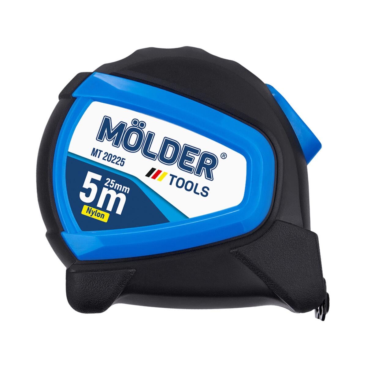 Рулетка Molder нейлоновая с автостопом и магнитным зацепом 5 м 25 мм (MT20225)