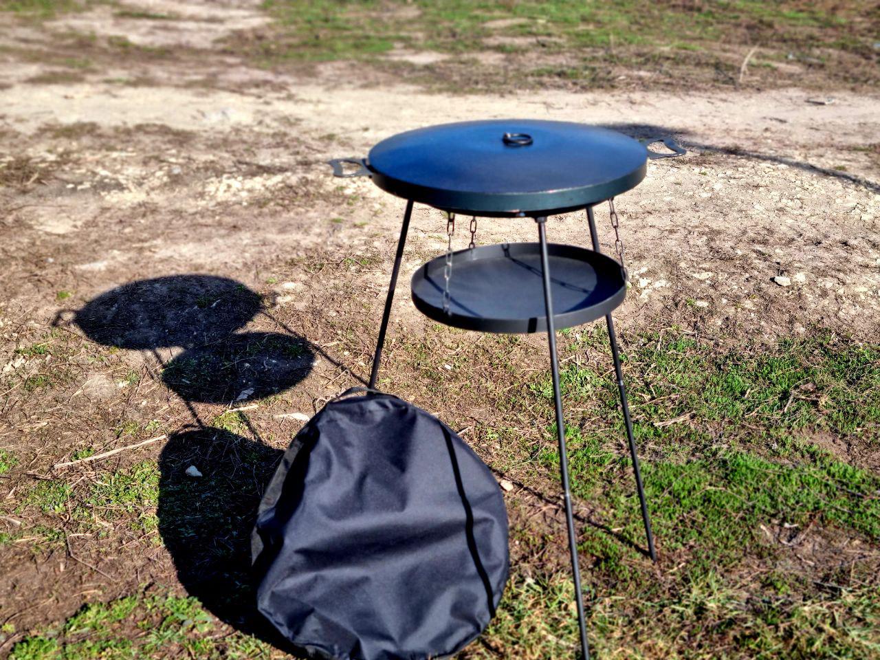 Сковорода-диск для пікніка GrillKov з кришкою та чохлом 50 см САДЖ із цільними ногами 94 см (В - 2104-5) - фото 6 Сковорода-диск для пікніка GrillKov з кришкою та чохлом 50 см САДЖ із цільними ногами 94 см (В - 2104-5) - фото 6