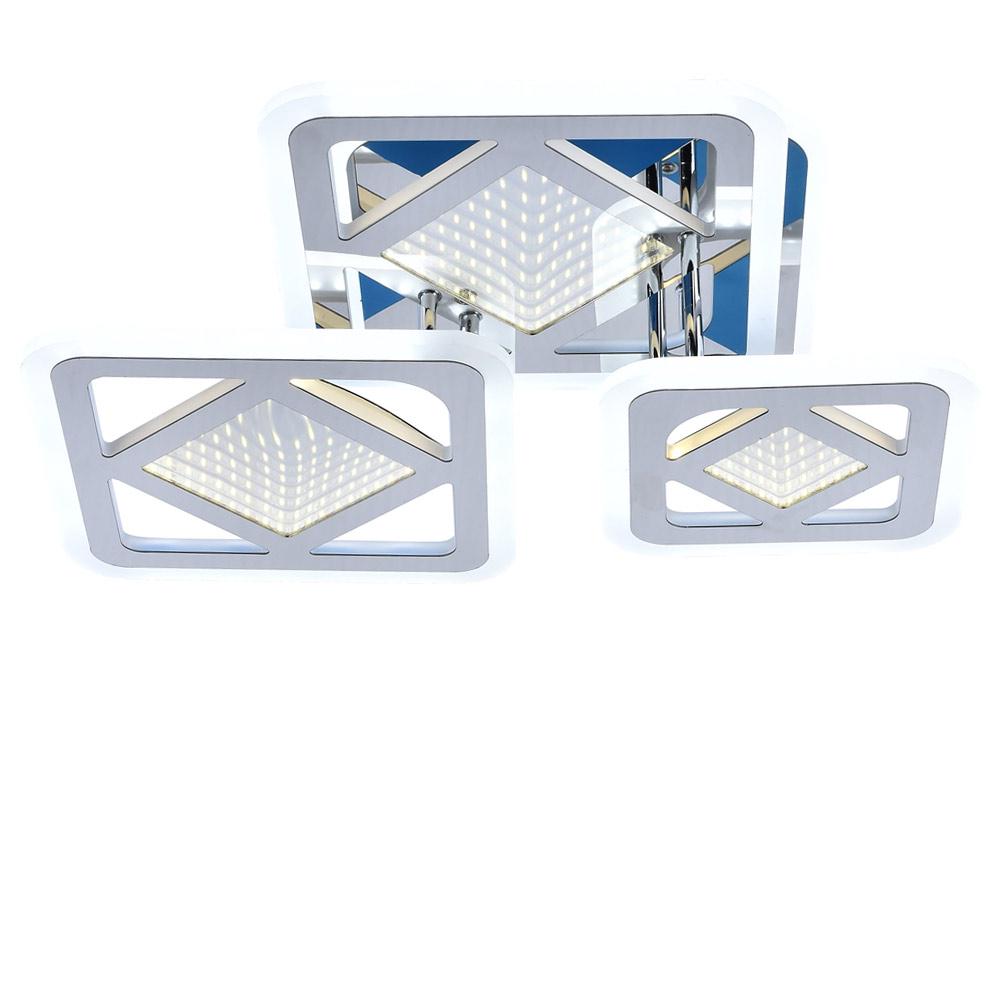 Люстра стельова світлодіодна акрилова LED Light House SRS-19127/3A CR BL+YL 98W+42W Хром (60821) Люстра стельова світлодіодна акрилова LED Light House SRS-19127/3A CR BL+YL 98W+42W Хром (60821)