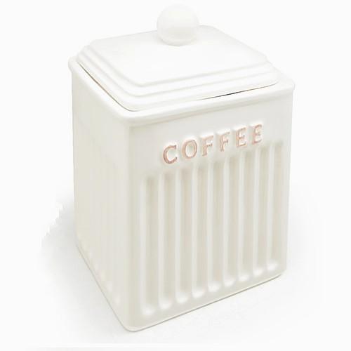Банка для кофе Stenson MC4058-C Tower керамическая 800 мл 11х9,5х17 см (552148)