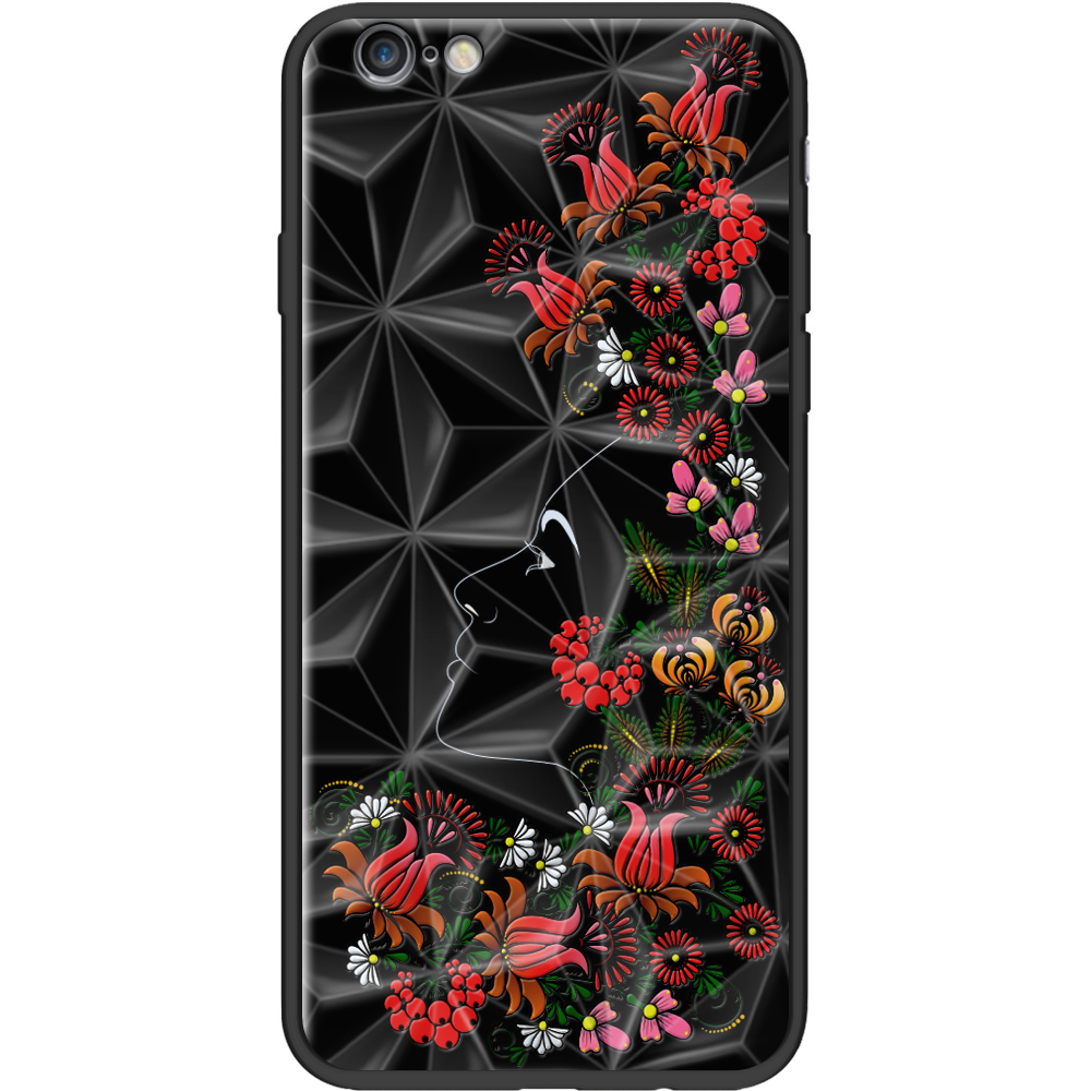 ᐉ Чехол Boxface iPhone 6 3D Ukrainian Muse Черный силикон с призмой  (24523-bk64-37854) • Купить в Киеве, Украине • Лучшая цена в Эпицентр