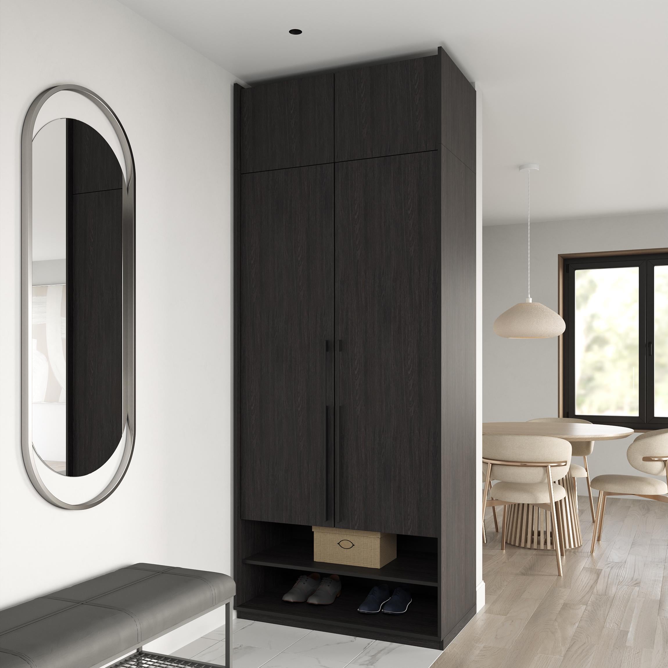 Шафа Moreli Ramo R-0004 зі штангою та антресоллю 1001x2500x570 мм Венге темний (mo-R0004-venge-an)