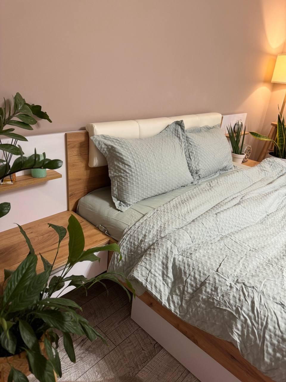 Постільна білизна з ковдрою сатин євро 200х230 см наволочки 50х70 см 2 шт. Сірий (Д-Al-sat-kovdra-001-04) - фото 3 Постільна білизна з ковдрою сатин євро 200х230 см наволочки 50х70 см 2 шт. Сірий (Д-Al-sat-kovdra-001-04) - фото 3