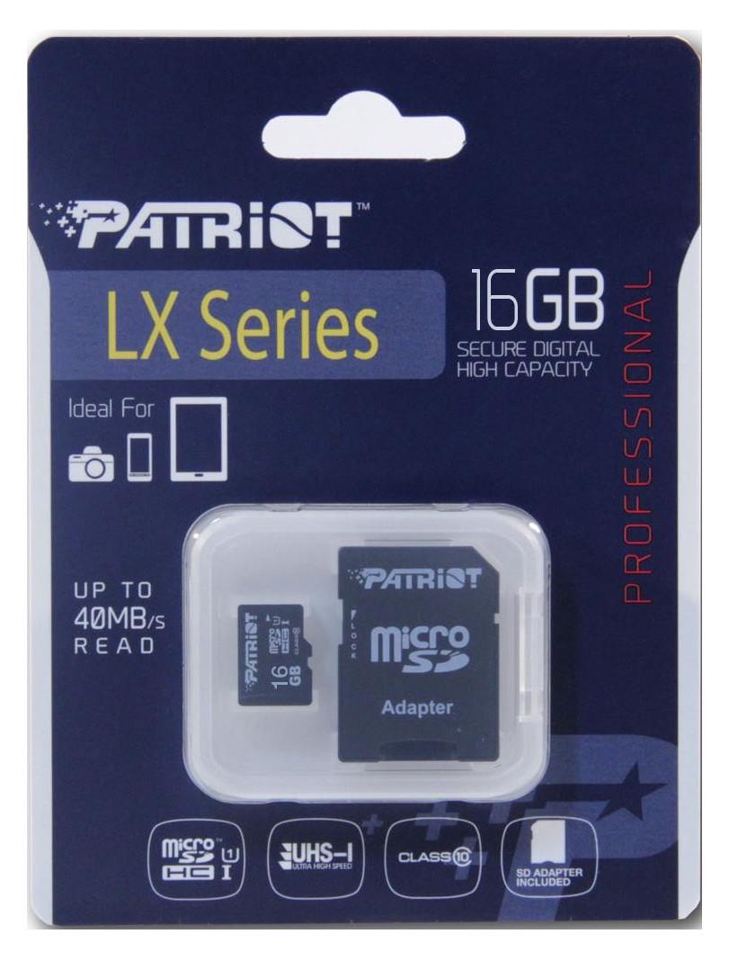 Карта пам'яті Patriot LX Series microSDHC 16 GB Class 10 (PSF16GMCSDHC10) - фото 2