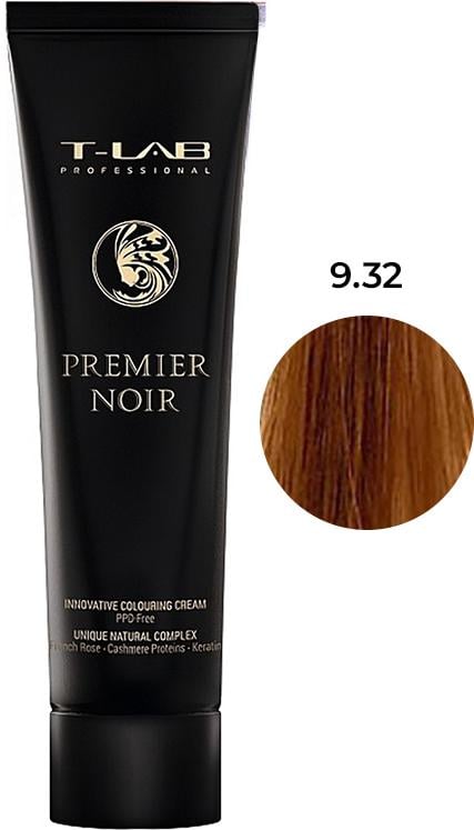 Крем-краска для волос T-LAB Professional PREMIER Noir 9.32 Ультра Светлый Золотисто перламутровый Блонд 100 мл (29583075)