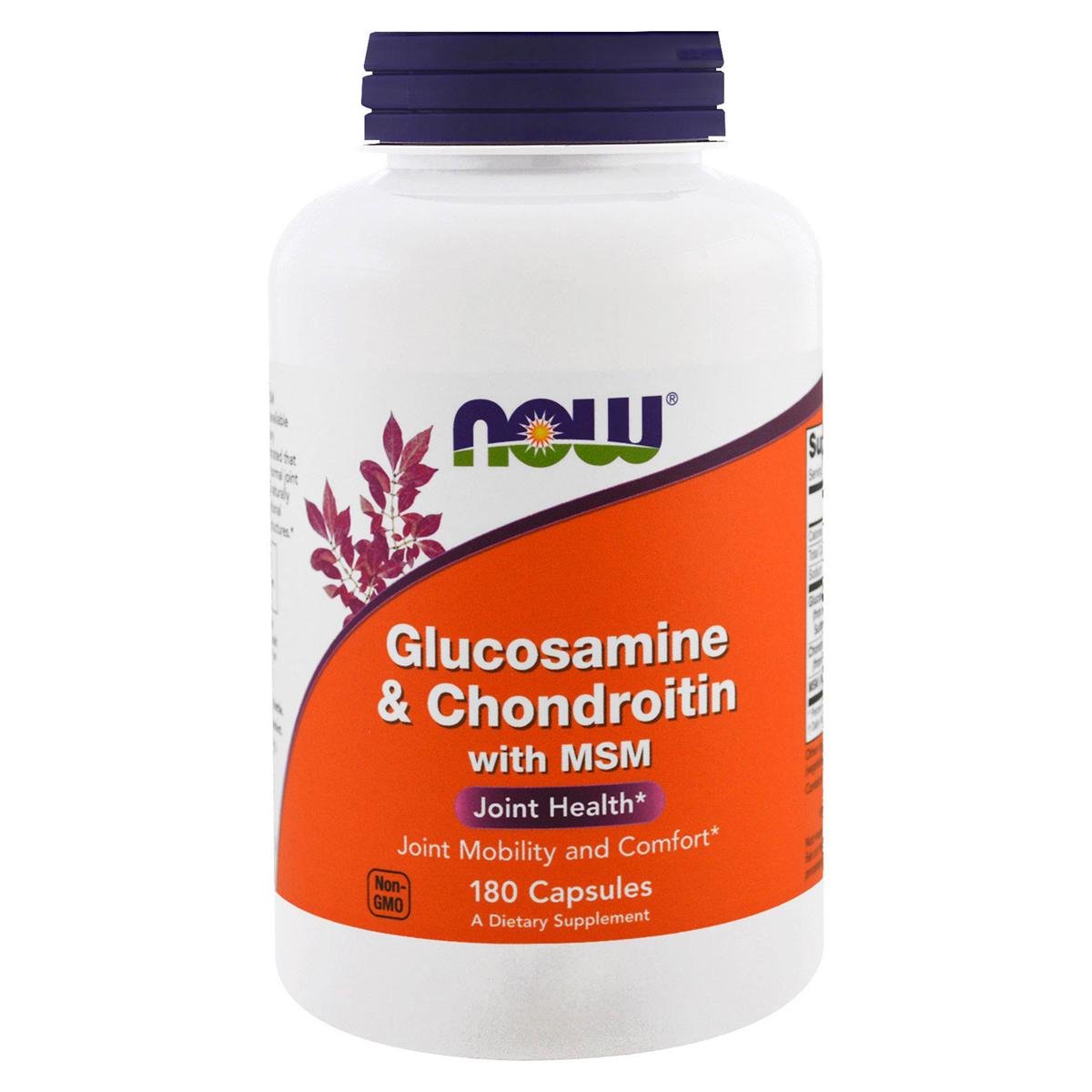 Глюкозамін і хондроїтин Now Foods Glucosamine & Chondroitin & MSM 180 капсул (NF3172)