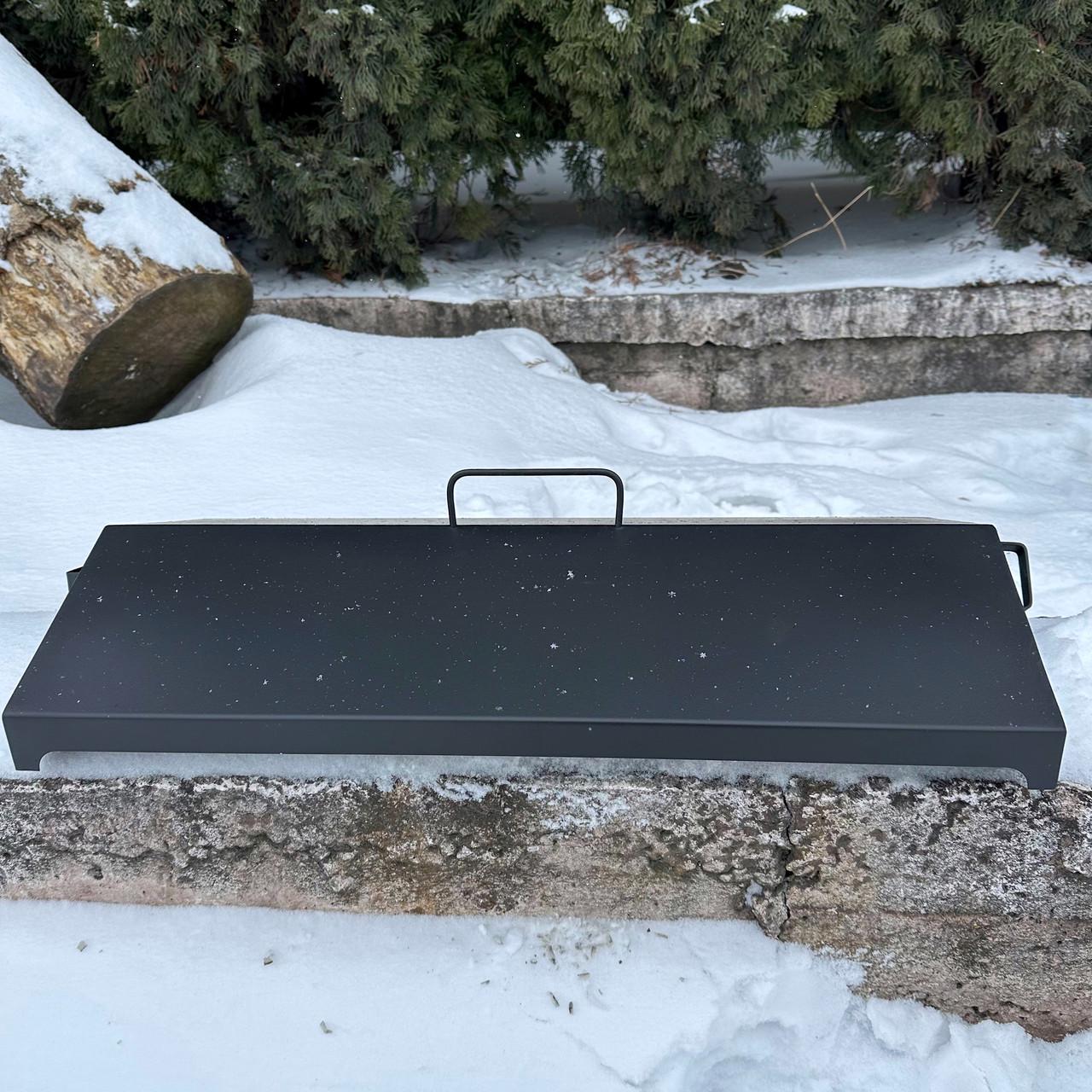 Кришка універсальна-барбекю Metalzavod для мангалу на 9 шампурів 67,5х33х13 см (KRSHK-MB9) - фото 2 Кришка універсальна-барбекю Metalzavod для мангалу на 9 шампурів 67,5х33х13 см (KRSHK-MB9) - фото 2