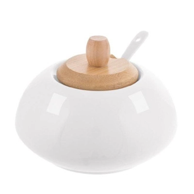Сахарница фарфоровая с ложкой Naturel 375-375 0,35 л Белый (DA00002)