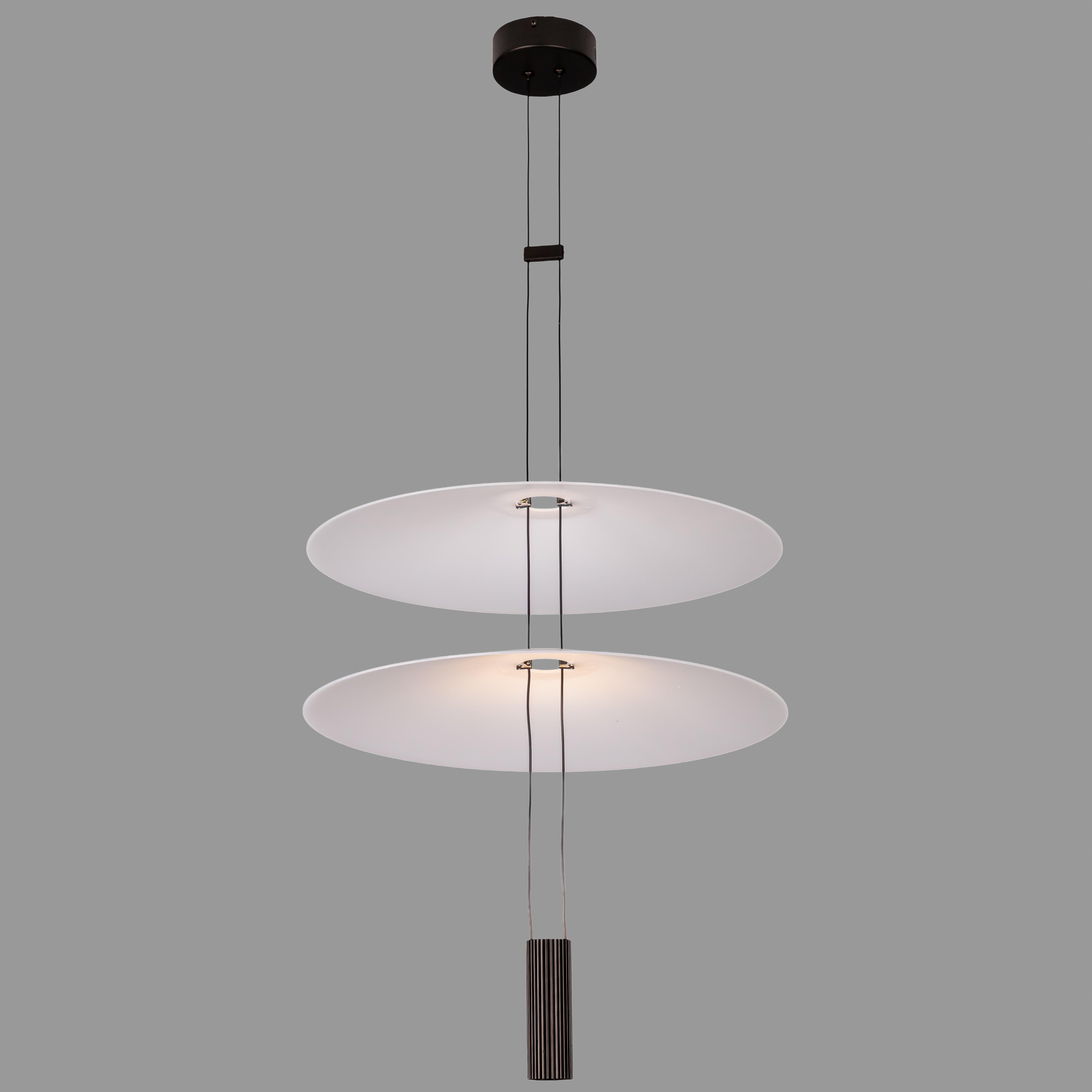 Люстра дизайнерська Flamingo 9W Чорний (92-D1323 (500+500) BK)