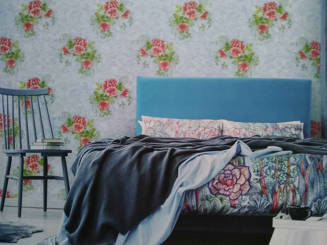 Обои бумажные Слов'янські шпалери Шарлотта 718303 0,53x10,05 м Голубой (2000000550305)