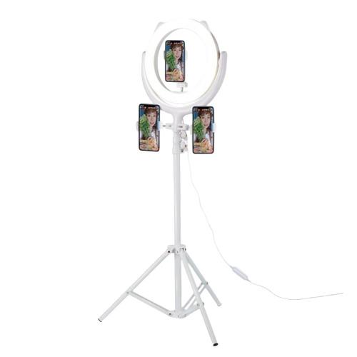 Лампа кольцевая Remax CK-01 на штативе 3 режима работы USB 26 см Белый (ЦУ-00034778_1126)