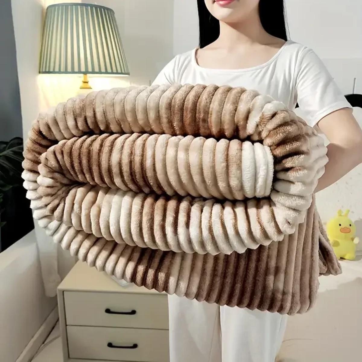 Плед Koloco Шарпей мраморный евро 200х230 см Коричневый (41818) - фото 3