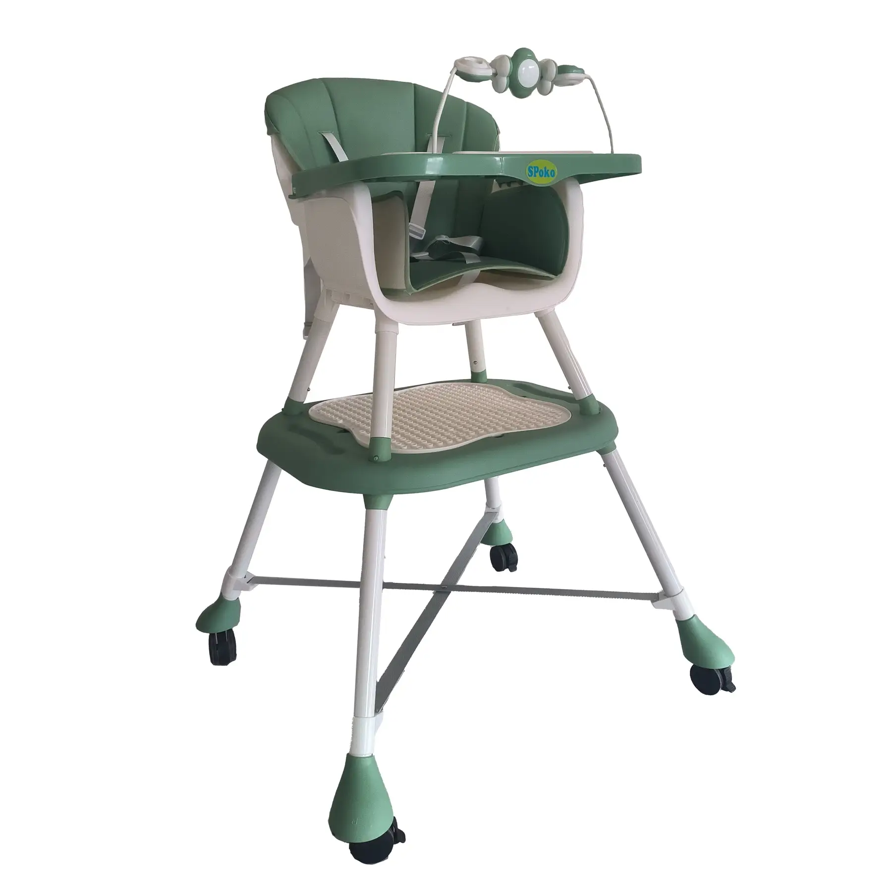 Стілець для годування SPOKO SP-08 на коліщатках Зелений (29-76-42400549)