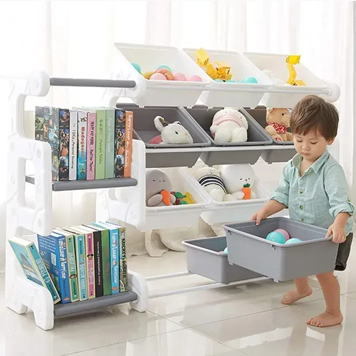 Стеллаж в детский Lumpurini Ludovica с полочками/контейнерами/вешалкой (YYSC2282-3) - фото 5