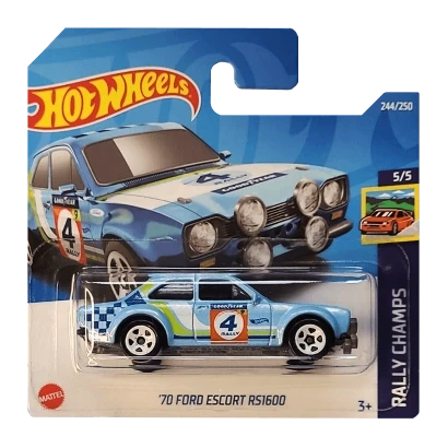 Машинка Hot Wheels Mattel '70 Ford Escort RS1600 Rally Champs (HCV30)